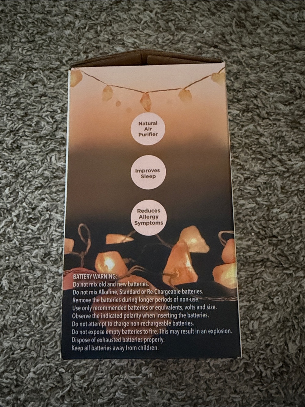 Himalayan Salt LED String Lights - Pink/White - Picture 4 of 4